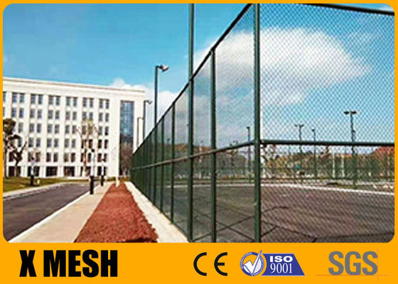 Fil enduit par PVC Mesh Diamond Cyclone Chain Link Fence 5.0m pour des terrains de basket