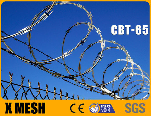 CBT 65 type fil Concertina avec SUS 304 matériau 0,5 mm d'épaisseur pour la clôture de sécurité