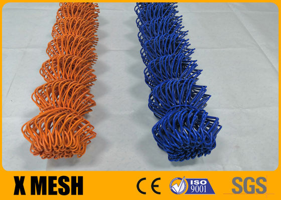 Le PVC économique orange de Mesh Fencing de maillon de chaîne de 12 mesures a enduit