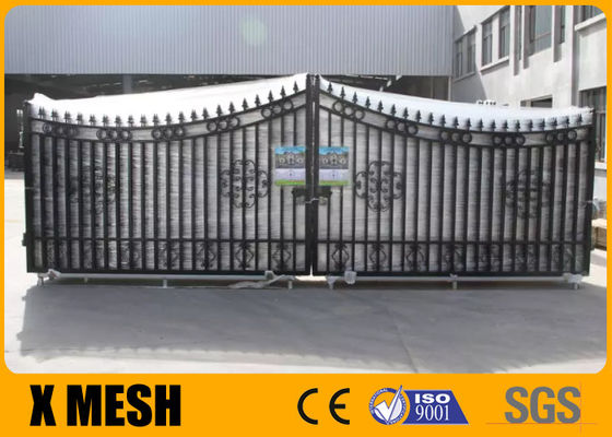 Métal supérieur serti par replis de sécurité clôturant X MESH Ornamental Aluminum Gates