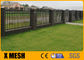 Le vinyle noir de couleur de résistance de bases militaires de portes croisées de jardin d'agrément a enduit 3.0m hauts
